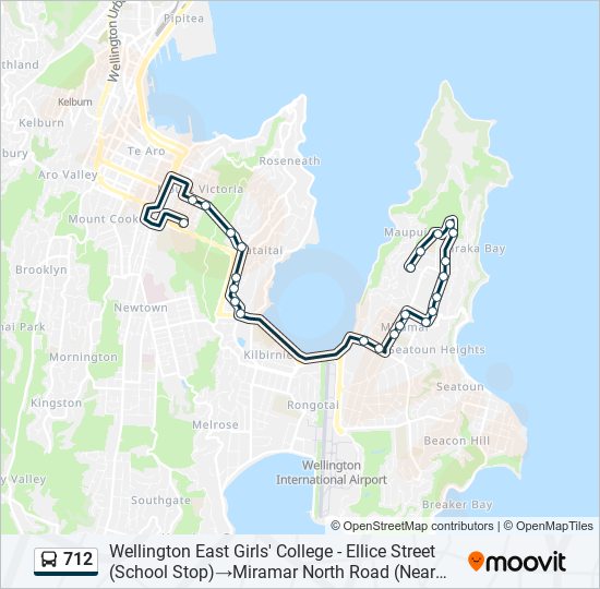 712 bus Line Map