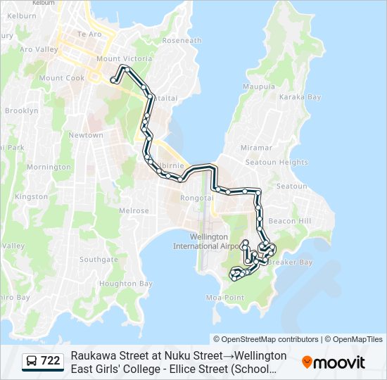722 Bus Line Map