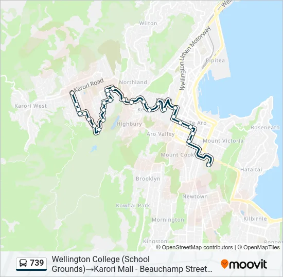 739 Bus Line Map