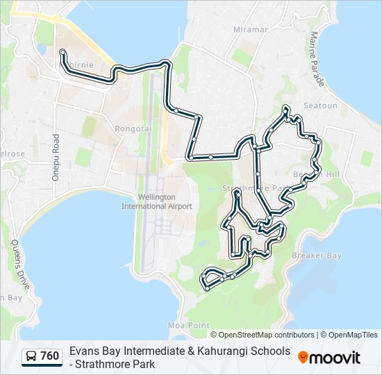 760 bus Line Map