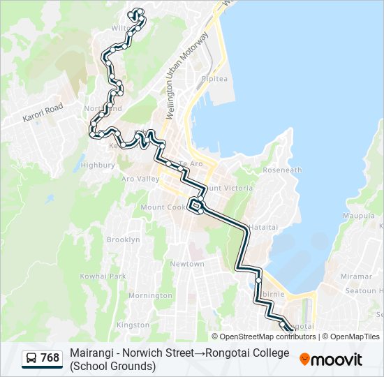 768 bus Line Map