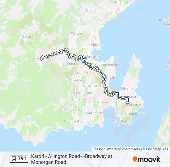 791 Bus Line Map