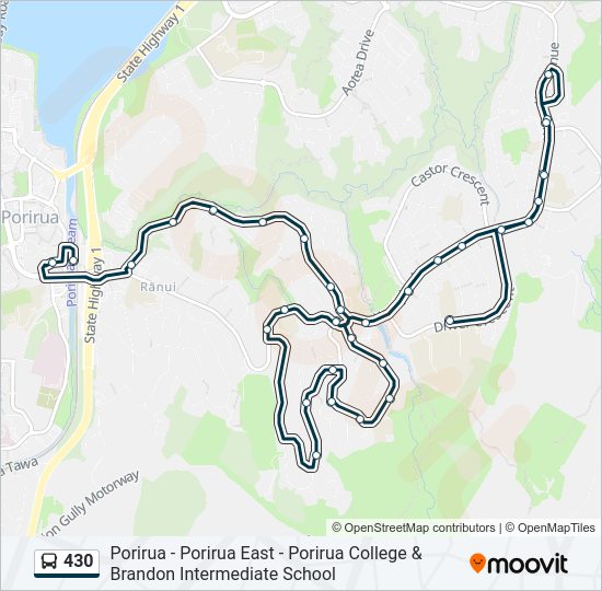 430 Bus Line Map
