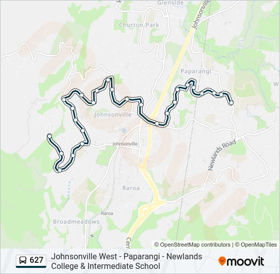 627 Bus Line Map