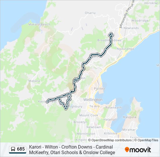 685 bus Line Map