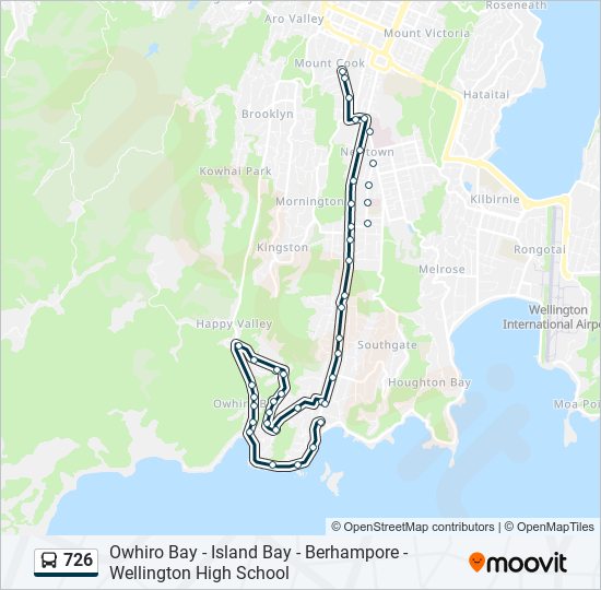 726 bus Line Map