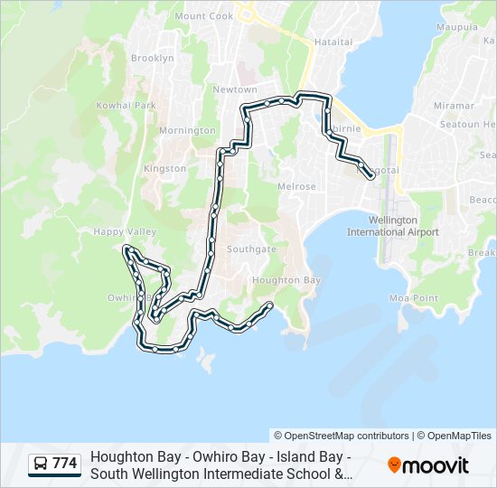 774 bus Line Map