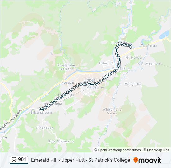 901 bus Line Map