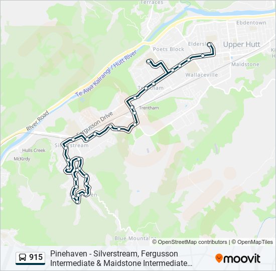 915 bus Line Map