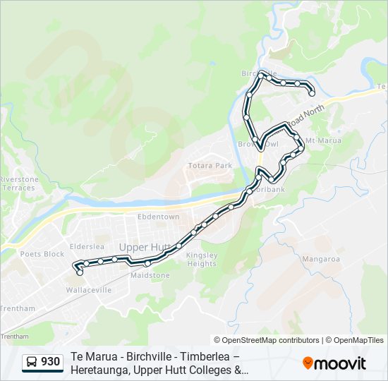 930 bus Line Map