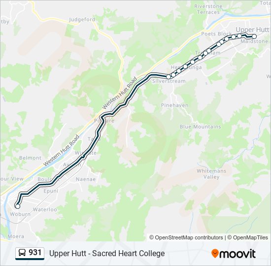 931 bus Line Map