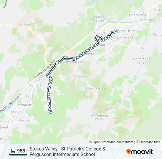 953 Bus Line Map