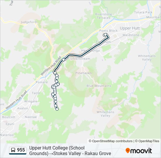 955 bus Line Map