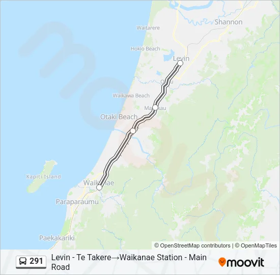 291 Bus Line Map