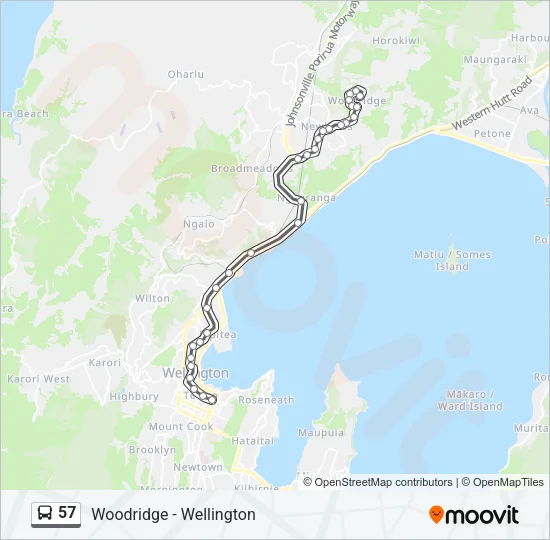 57 Bus Line Map