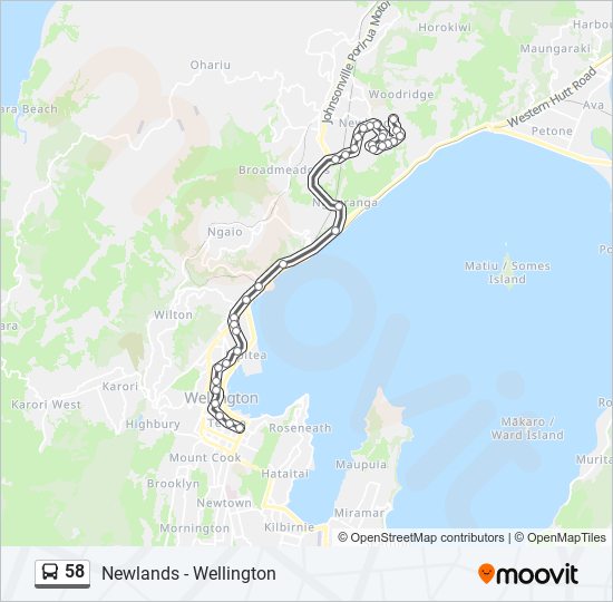 58 bus Line Map