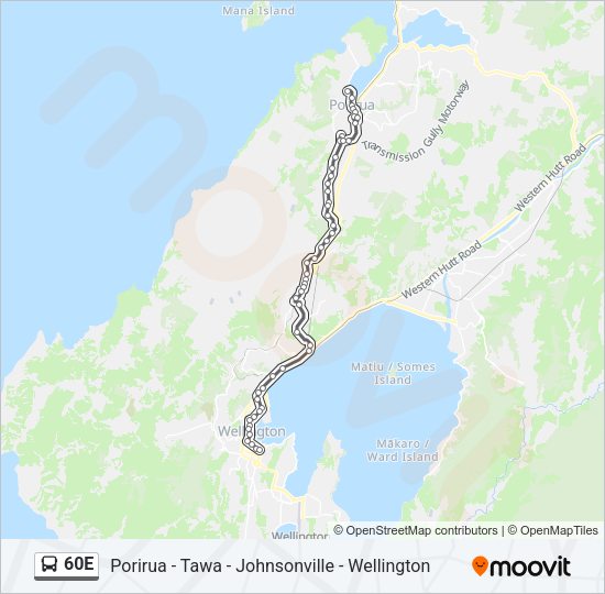60E Bus Line Map