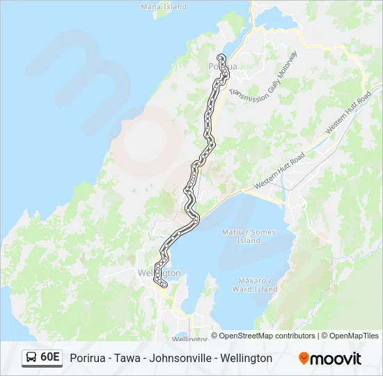60E Bus Line Map