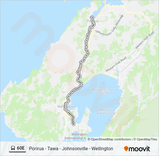 60E Bus Line Map