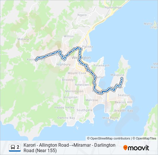 公交2路的线路图