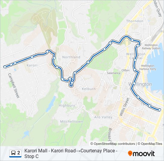 公交2路的线路图