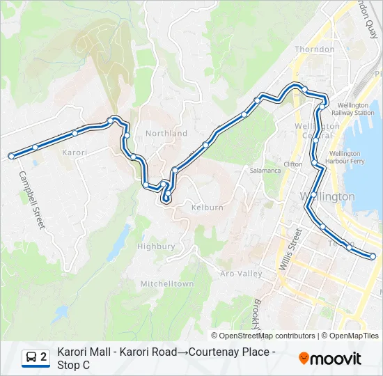 2 Bus Line Map