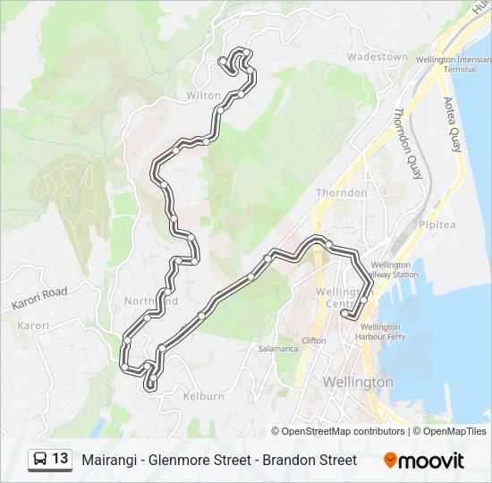 13 Bus Line Map