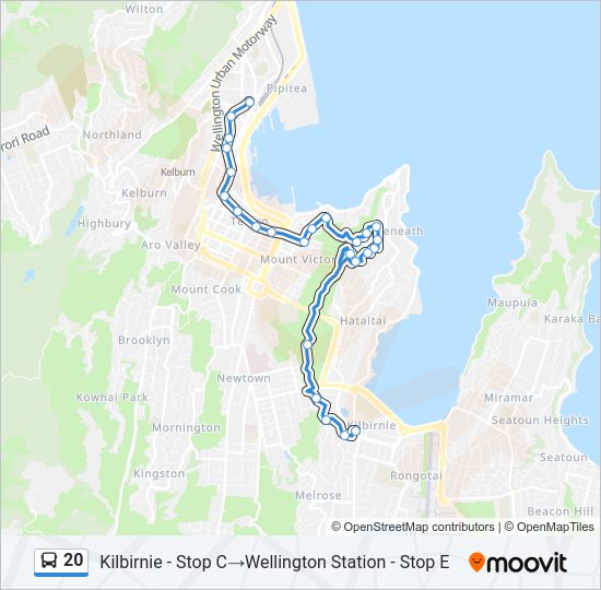 20 bus Line Map