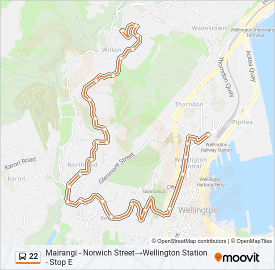 公交22路的线路图