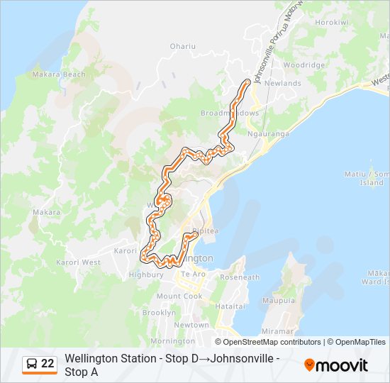 22 Bus Line Map