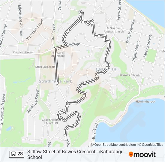 28 bus Line Map