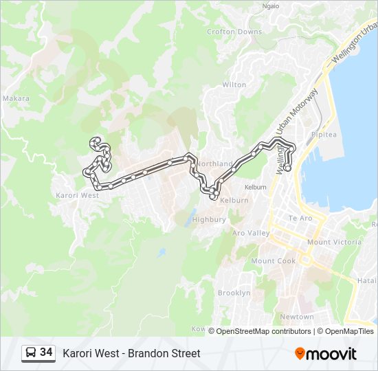 34 Bus Line Map