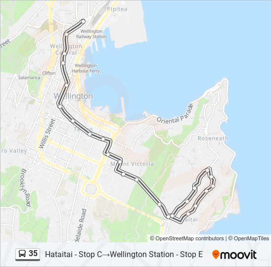 35 Bus Line Map