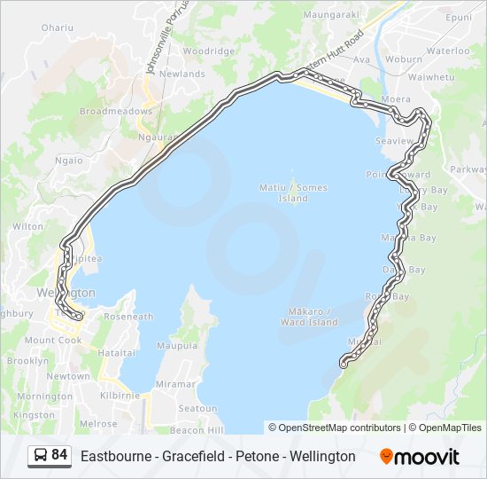 84 bus Line Map