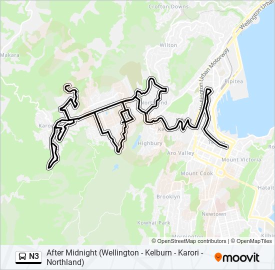 公交N3路的线路图