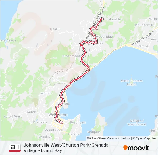 1 Bus Line Map