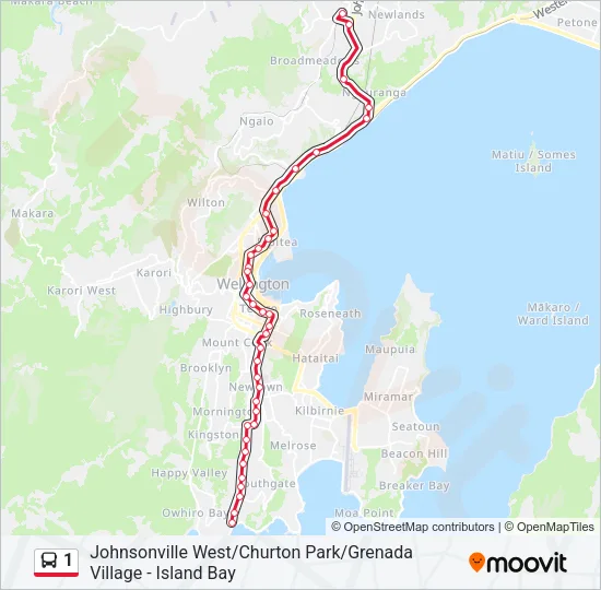 1 Bus Line Map