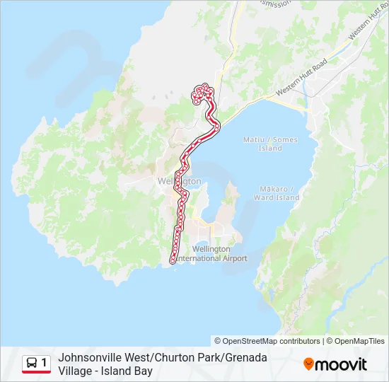 1 Bus Line Map