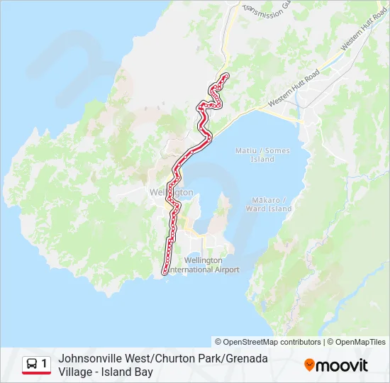 1 Bus Line Map