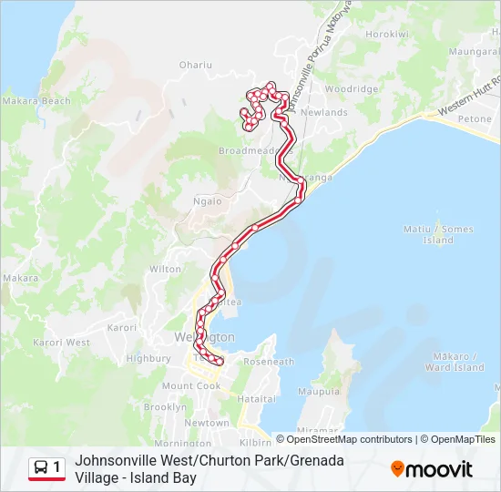 1 Bus Line Map