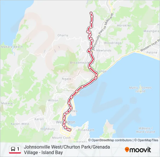 1 Bus Line Map
