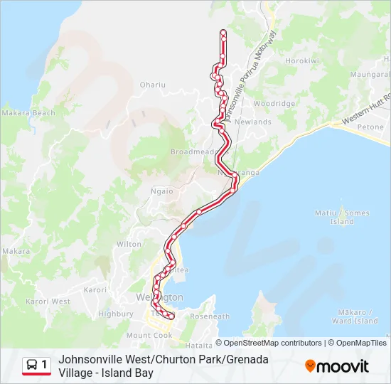 1 Bus Line Map
