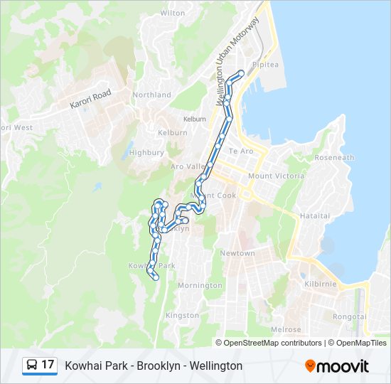 17 bus Line Map