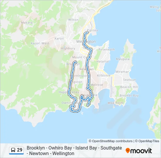 29 Bus Line Map