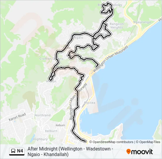 N4 Bus Line Map