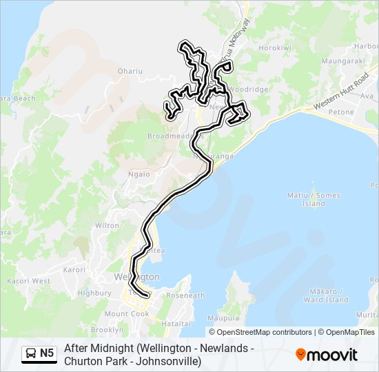 N5 bus Line Map