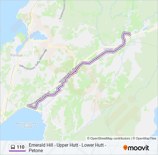 110 bus Line Map