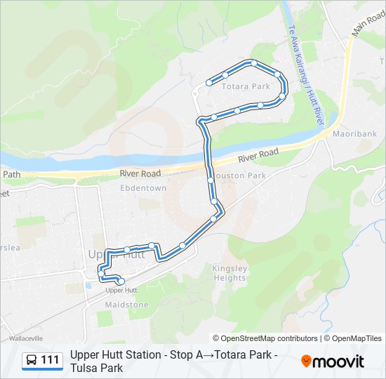 公交111路的线路图