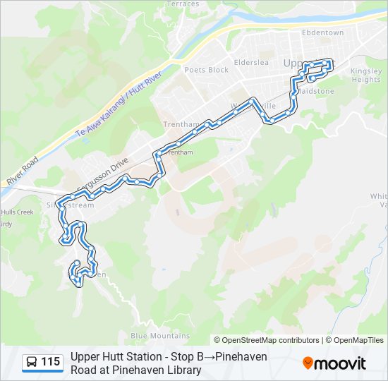 公交115路的线路图