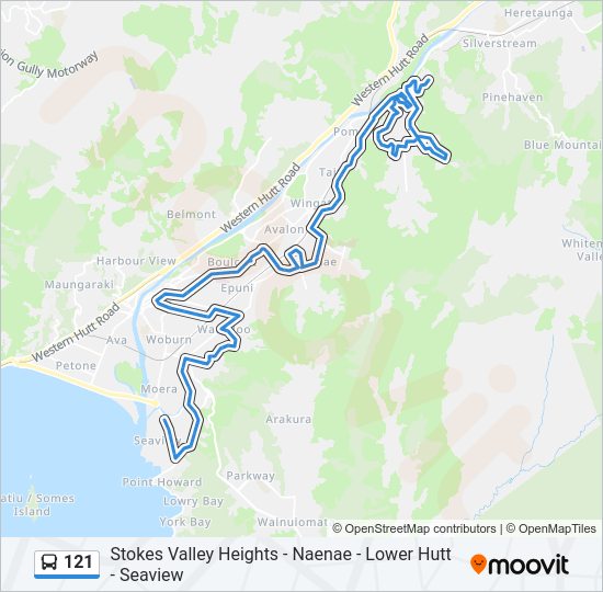 121 Bus Line Map
